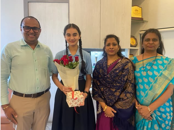 Akshara Itankar selected for Pariksha Pe Charcha with PM Modi, representing Nagpur and Maharashtra. Sancheti Public School