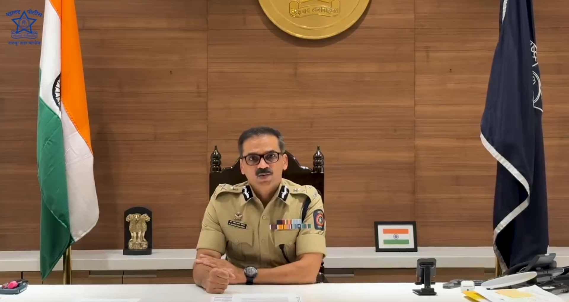 Security personnel ensuring smooth polling in Nagpur and Ramtek during Lok Sabha elections.