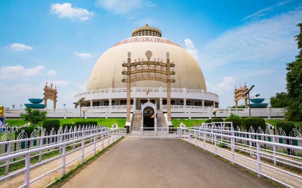 Nagpur: Deekshabhoomi renovation: A vibrant collage capturing the essence of Deekshabhoomi's transformation, blending past heritage with modern aspirations.