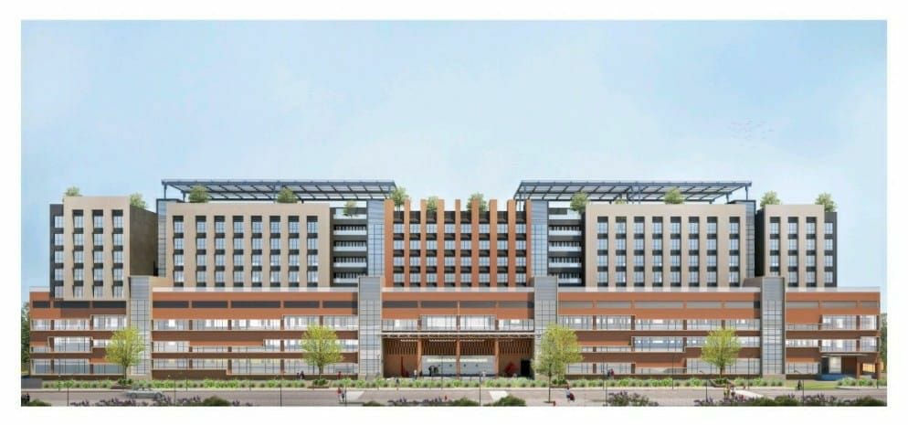 Rendering of Dr. Babasaheb Ambedkar Superspecialty Institute of Medical Education and Research in Nagpur