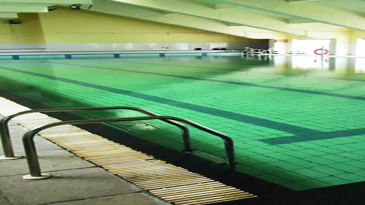 Interior view of the proposed indoor sports hub at North Ambazari swimming facility