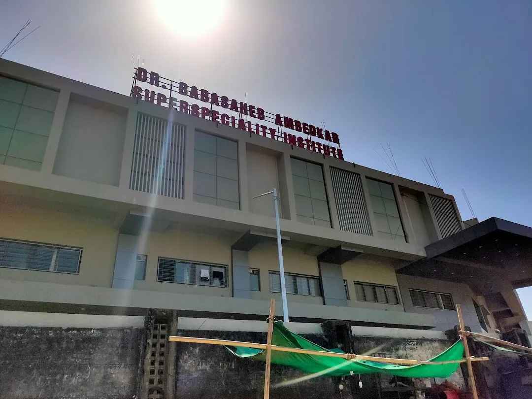 Artist's rendering of Dr. Ambedkar Super Specialty Hospital in Indora