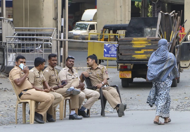 Nagpur city curfew guidelines and police security measures.