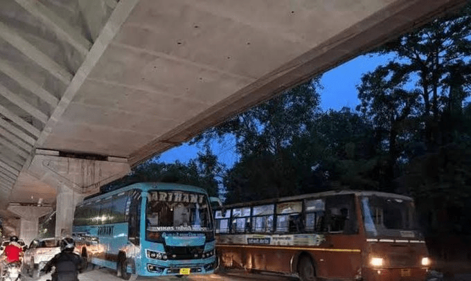 Illustration showing Nagpur traffic plan with new outskirts terminals