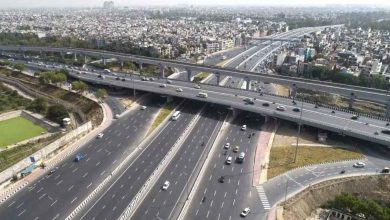 Reopened Butibori flyover with smooth vehicle movement and clear skies