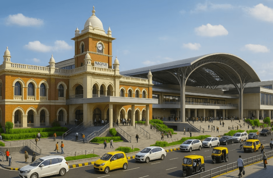 Modern basement parking development under Nagpur railway station revamp project