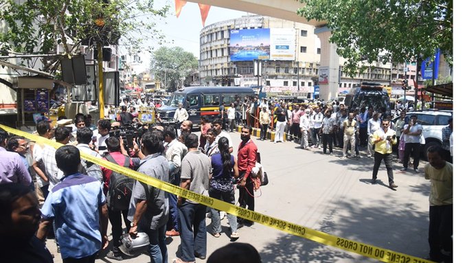 Explosives found near Nagpur metro station CA Road police investigation scene