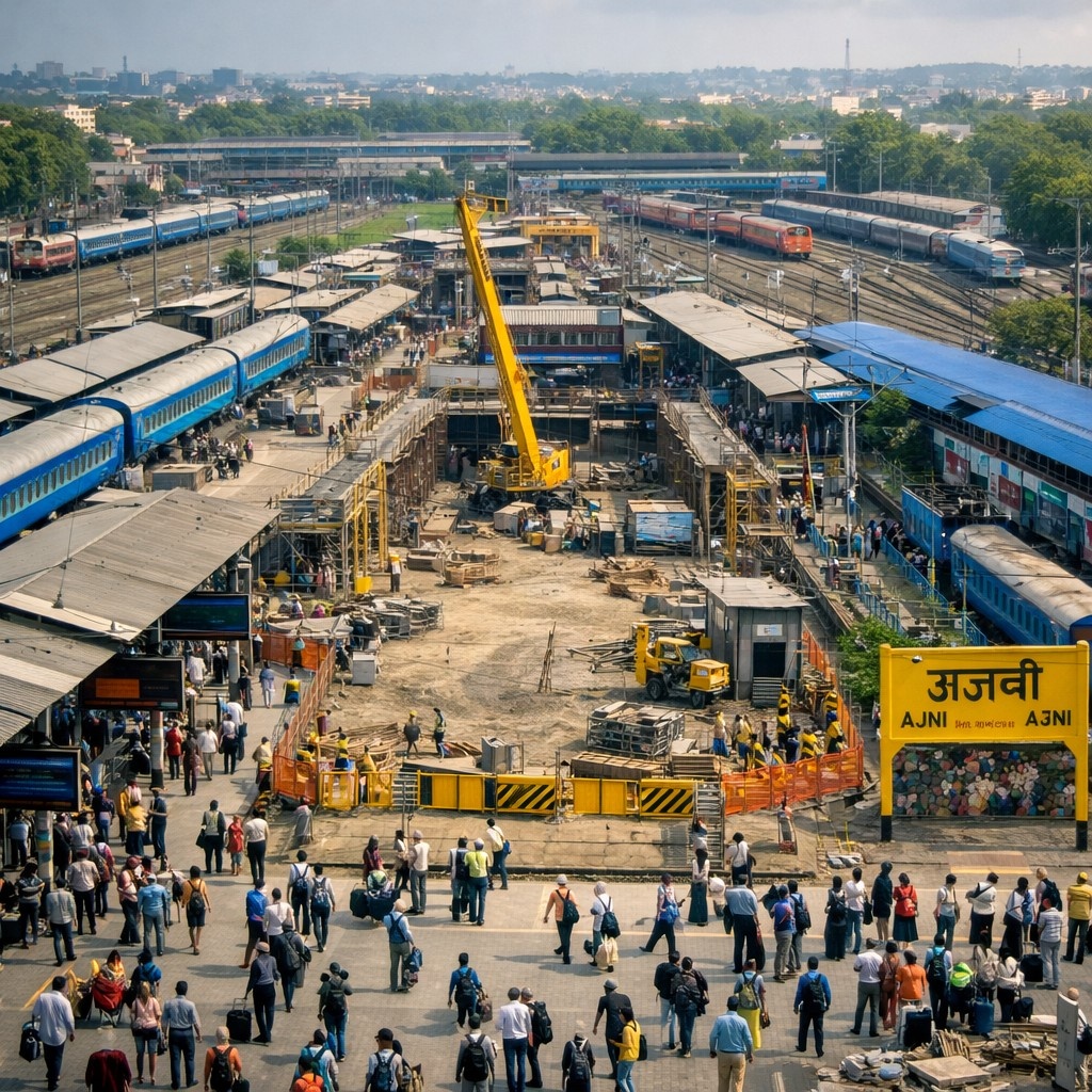 Nagpur railway station platform 2 closure trains diverted to Ajni station