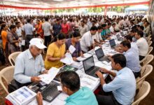 NMC grievance camp crowd, Nagpur citizens water bill complaints, water bill correction desk Nagpur, municipal camp public response