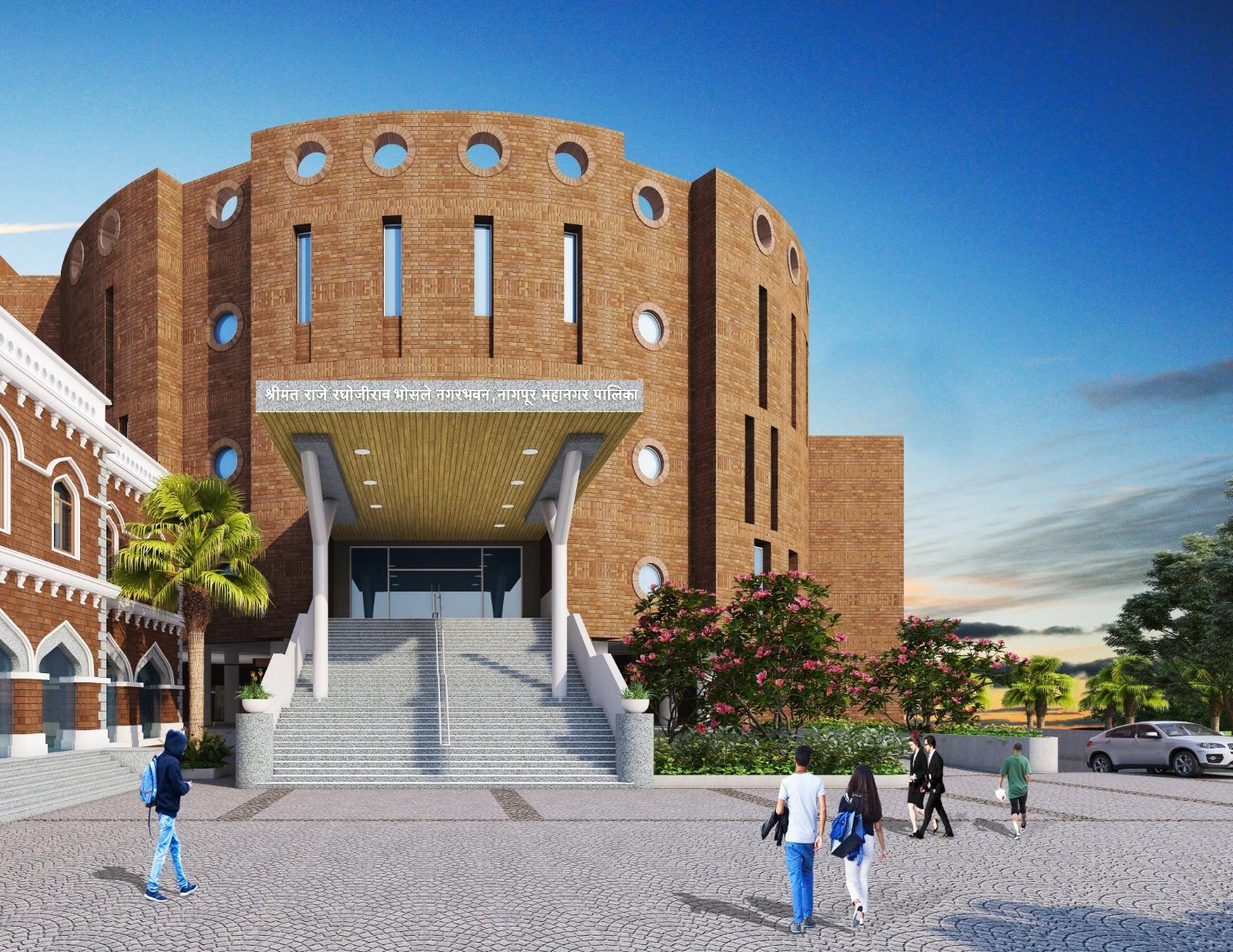 Nagpur Town Hall redevelopment using Ballarpur teak wood heritage project