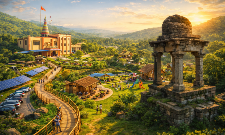 Babulkheda Nagpur tourism development project aerial view with modern infrastructure