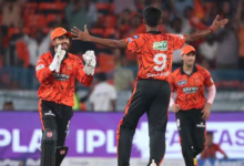Praful Hinge celebrating wicket in IPL debut match