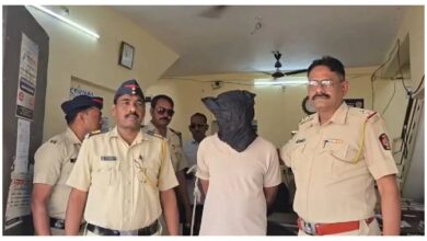 Nagpur NGO case arrest image, Riyaz Fazil Qazi police custody, Nagpur crime investigation scene, NGO abuse protest Nagpur