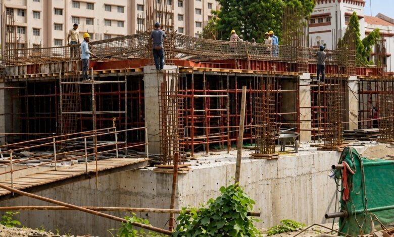 New 11-storey Nagpur District Collector Office building under construction by MSIDC — ₹271.34 crore project targets completion by end of 2027