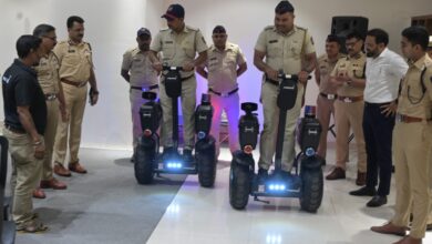 Nagpur City Police Segway self-balancing electric scooter smart patrolling markets crowded areas 2026