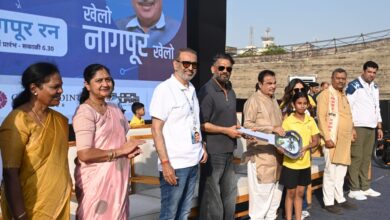 Nitin Gadkari Suniel Shetty inaugurate 8th Khasdar Krida Mahotsav 2026 Nagpur marathon May 31