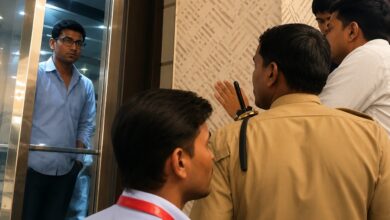 Elevator malfunction at Fortune Mall Sitabuldi Nagpur traps 5-6 visitors — glass broken by mall staff to rescue those inside, May 2, 2026
