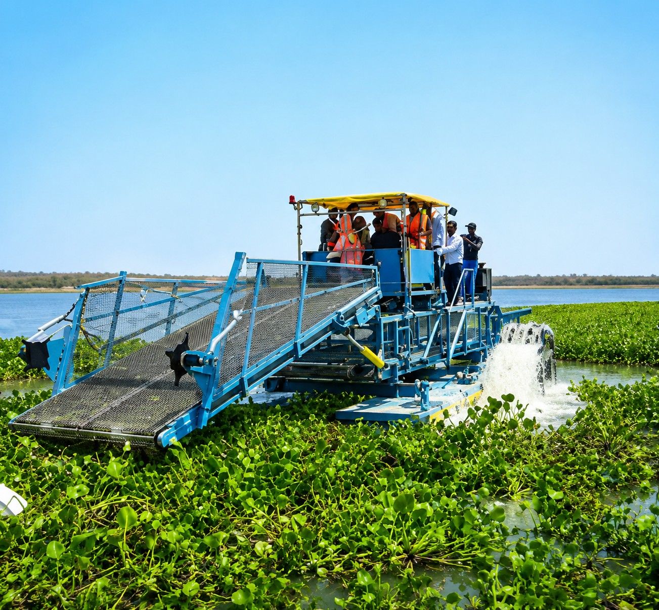 NMC harvester machines Ambazari Lake water hyacinth cleaning Mayor Neeta Thakre Nagpur May 2026