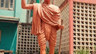 Mahatma Gandhi statue Satranjipura Nagpur glasses fixed NMC after newspaper report June 2026