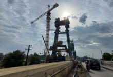 Laxman Jhula cable-stayed bridge construction at Ajni, Nagpur - PWD approach road delay