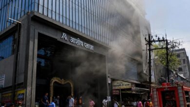 Ashish NX Nagpur Mahal fire illegal construction NMC bulldozer action Gandhibagh Zone Kewalramani 2026