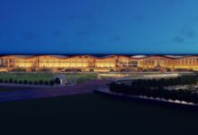 Construction site of India's largest International Agricultural Convention and Exhibition Centre at Dabha village on Amravati Road Nagpur, being built by MSIDC on PDKV land