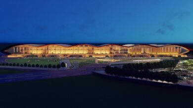 Construction site of India's largest International Agricultural Convention and Exhibition Centre at Dabha village on Amravati Road Nagpur, being built by MSIDC on PDKV land