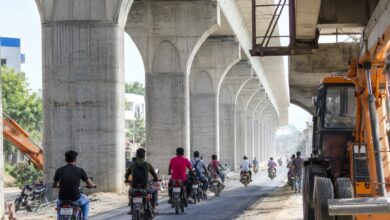 Mominpura Road Over Bridge construction site in Nagpur near Kadbi Chowk, MRIDC project to be inaugurated by Nitin Gadkari in 1-2 months