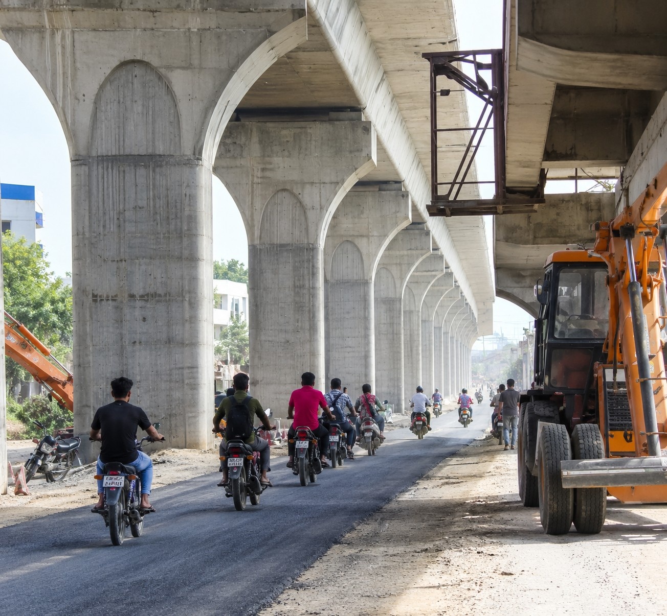 Mominpura Road Over Bridge construction site in Nagpur near Kadbi Chowk, MRIDC project to be inaugurated by Nitin Gadkari in 1-2 months