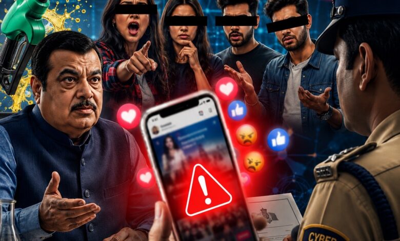 Nagpur Cyber Police register FIR against four social media influencers Manish Kashyap Desi Boyser Harshit Rathi Anklesh Invate for E20 ethanol policy misinformation July 2026