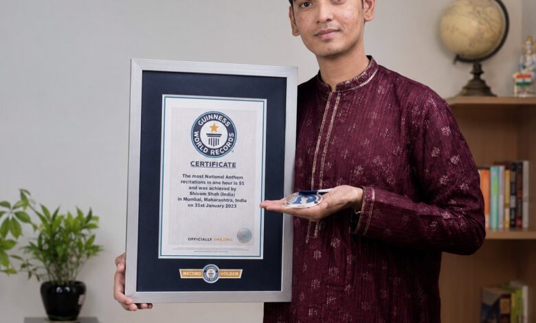 Nagpur teenager Hiten Dharpure holds Guinness World Record certificate for world's smallest robotic arm at 39.25mm — School of Scholars Nagpur January 2026