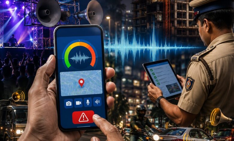 NMC Nagpur noise pollution complaint portal mobile app developed by IT officer Swapnil Lokhande Mars Telecom — 3 hour police response deadline auto escalation ACP DCP High Court order 2026