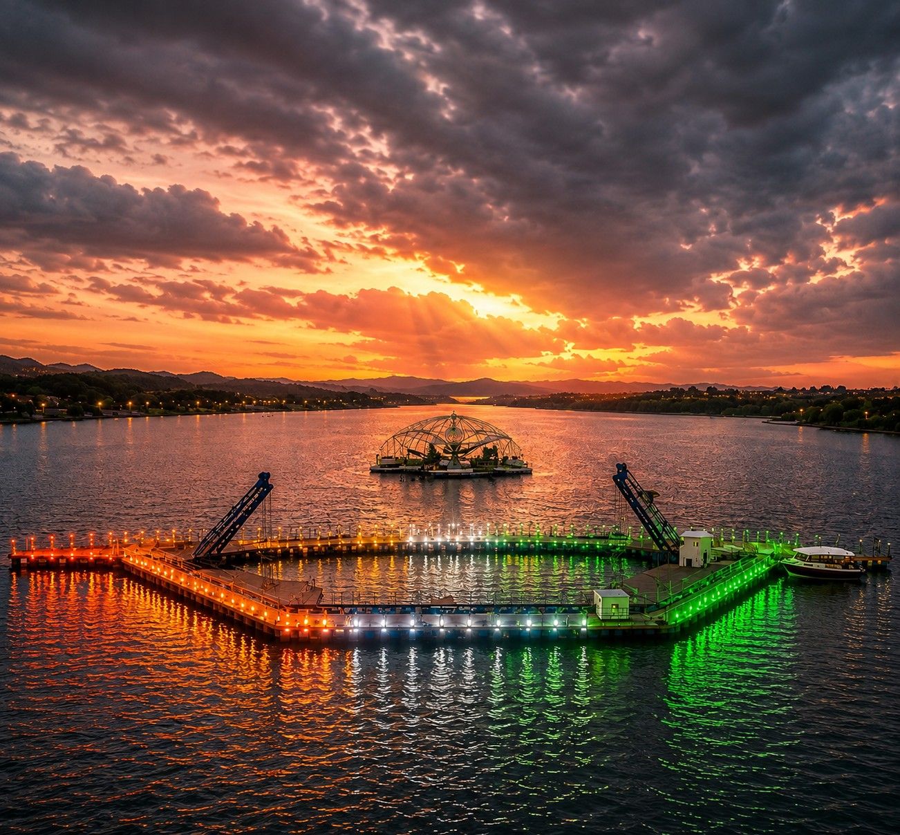 250 high-performance RGBA LED lights imported from Italy installed at Futala Musical Fountain Nagpur for Independence Day tricolor display August 15 2026