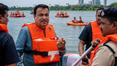 Nagpur water sports tourism plan for 9 lakes including Ambazari Futala Gorewada Sonegaon Shukrawari — Gadkari announces boating snake boat race proposed August 2026