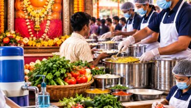 FDA Maharashtra food safety advisory for Ganesh mandals Nagpur 2026 — Mahaprasad Annachhatra Bhandara guidelines caterer licence khowa refrigeration hygiene rules Ganeshotsav