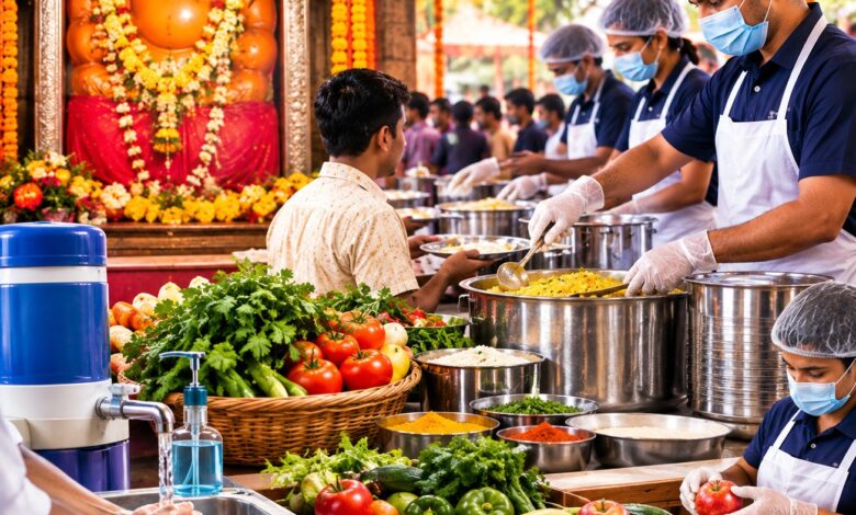 FDA Maharashtra food safety advisory for Ganesh mandals Nagpur 2026 — Mahaprasad Annachhatra Bhandara guidelines caterer licence khowa refrigeration hygiene rules Ganeshotsav