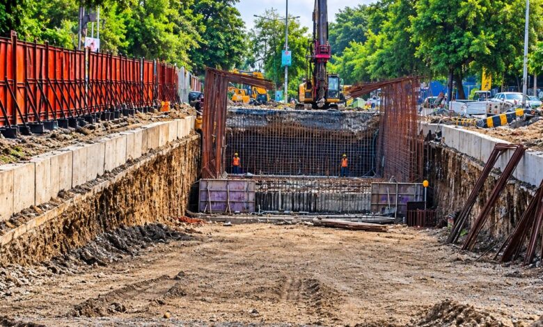Ajni underpass Nagpur near British era Ajni Bridge PWD Rs 35 crore project targeting November 2026 opening — Congress Nagar Chuna Bhati direct route TB Ward Square road widening phased completion