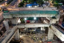 MahaMetro erects first I-girder at Hingna Mount View station on 6.4 km Lokmanya Nagar Hingna Phase 2 corridor Nagpur — 7 elevated stations first 4 km operational August 2027