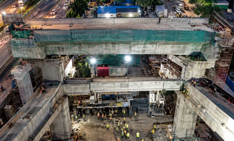 MahaMetro erects first I-girder at Hingna Mount View station on 6.4 km Lokmanya Nagar Hingna Phase 2 corridor Nagpur — 7 elevated stations first 4 km operational August 2027